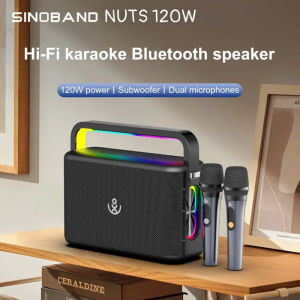 Loa bluetooth XDOBO SINOBANDS NUTS công suất 120W kèm 2 micro karaoke không dây  hiệu ứng đèn LED