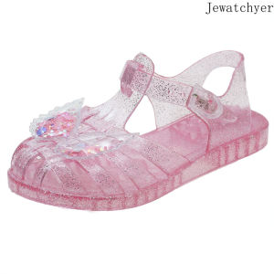 Giày Jelly Pha Lê xuyên biên giới dép trẻ em bướm lấp lánh giày công chúa mùa hè cho bé ins Giày La Mã cho bé gái thời thượng