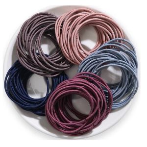 Set 100 sợi thun cột tóc Hàn Quốc nhiều màu sắc (size 4.5cm) kèm túi zip dễ thương dây thun buộc tóc thun buộc co giãn (CÓ BÁN LẺ)