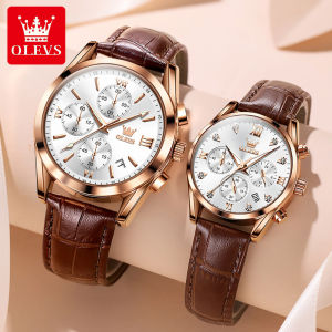 FCOLEVS Chronograph Couple Watch Buy 1Take 1 Water proof Original Import Sapphire Mirror Glass Multifunction Luminous Calendar Casual Watch Gift For Lovers