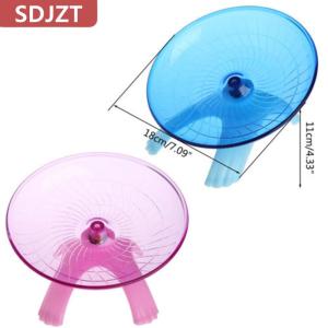 [COD] SDJZT Running Disc Flying จานรองออกกำลังกายล้อของเล่นสำหรับหนูแคระแฮมสเตอร์สัตว์เลี้ยง18ซม.