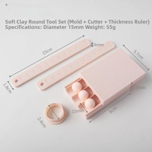 WENKEN Thước đo Máy làm bi đất sét Đường kính 4-20mm Dải chà xát Khuôn nặn đất sét  Quả bóng đất sét nhỏ Vật liệu thủ công mỹ nghệ Hạt đất sét gốm mềm