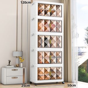 ‌COD ตู้เก็บของ กันน้ำ+ฝุ่น ประตูแม่เหล็ก ความจุใหญ่ วางพื้นได้เลย ไม่ต้องติดตั้ง วัสดุ PP หนา