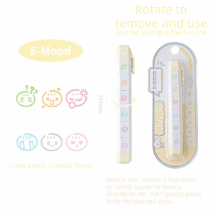 LIWU Detachable Arrival Cute To Do List Journal Stamp Multi-Head Portable Diary Seal Seal Pen for Scrapbook Journal