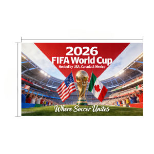 Ready stock sa local warehouse2026 USA-Canada-Mexico World Cup flags fan flags custom-made cheerleading hand flags bar backdrop fabric