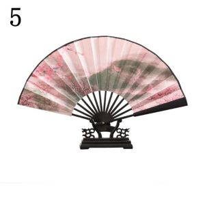 FDO0009 Large Chinese Style Folding Fan Thickened Bamboo Ancient Legends Folding Fan Ornaments Durable Dance Hand Fan Women