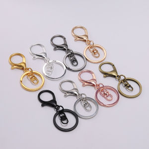 5pcs/lot Keychain Ring 30 mm Key Ring Long 70 mm Lobster Clasp Key Hook Chain For Jewelry Making Findings Supplies