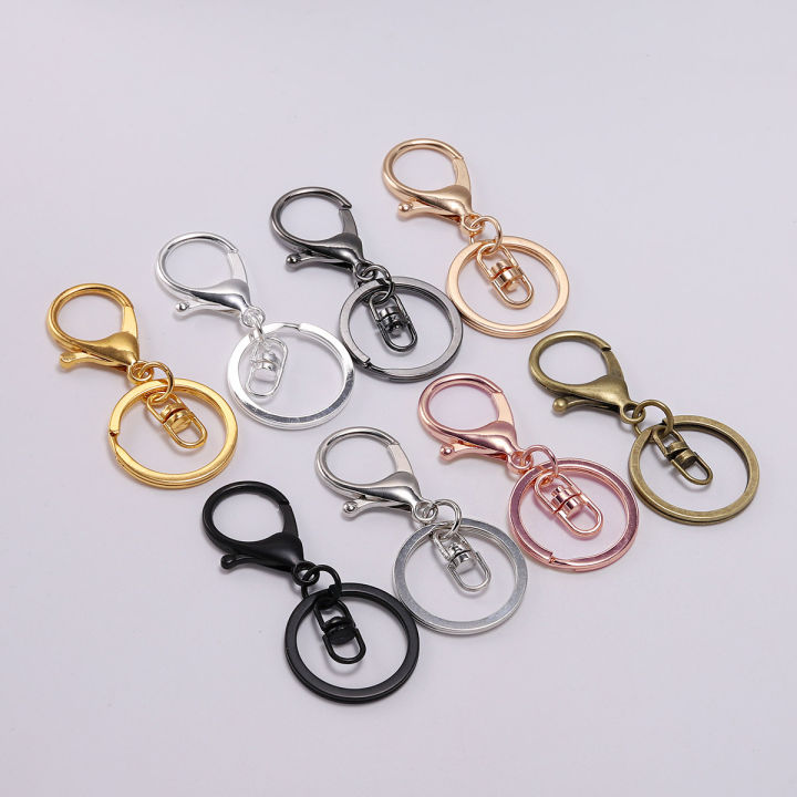 5pcs/lot Keychain Ring 30 mm Key Ring Long 70 mm Lobster Clasp Key Hook