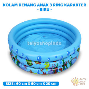 TAIYO Aquatic Kolam Renang Karakter 120Cm Kolam 2 Meter Swimming Pool 2-Ring Rectangular Premium Quality Bahan Tebal