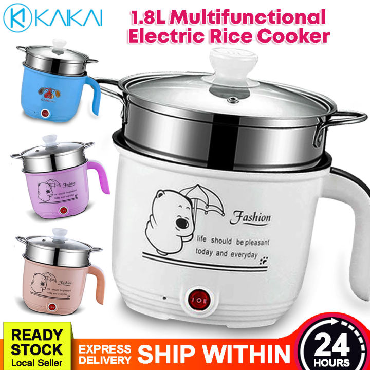 ️PROMO ️ 1.8L Electric Mini Cooking Pot 2 Modes Non-Stick Coating Hot ...