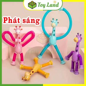 Hươu Cao Cổ Lò Xo Kéo Dài Tay Chân Có Đèn Led Hươu Co Giãn Dãn Đồ Chơi Giáo Dục Cho Bé Phát Triển Tư Duy Trẻ Em