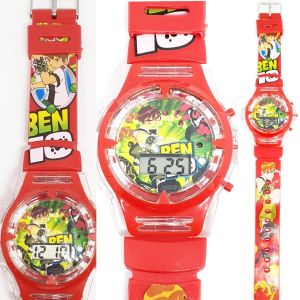 (พร้อมส่ง)นาฬิกาเด็ก ดช. ลายการ์ตูน เบ็นเท็น สไปร์ทเดอร์แมน มีเสียงเพลง+มีไฟ จอแสดงผลLED นาฬิกาข้อมือเด็กผู้ชาย เบ็นเท็น สกินสายRC120-5