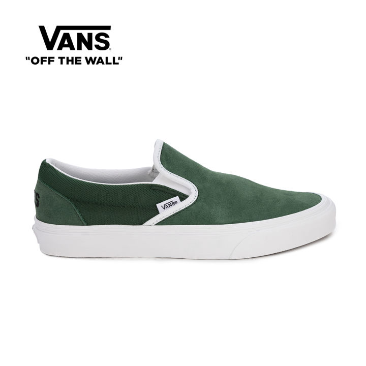 Forest green cheap slip on vans