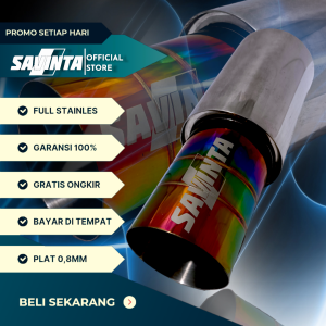 Savinta Knalpot Mobil PBCv3 Full Stainles 08mm Ngebas Adem Empuk