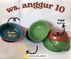 Waskom anggur 10 elegant paket 1 s/d 700 pcs serbaguna berkualitas diameter 20 cm