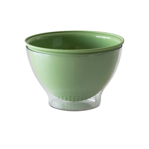 Multipurpose Kitchen Strainer Basket With Double Layer Draining Systems for Pastas Salad Multiple Color Addition