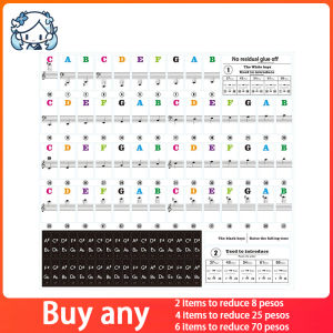 88/61/54/49 Stic Piano Stickers For Keyboard Sticker Organ Label Transparent Detachable Music Decal