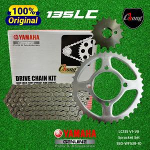 Yamaha LC135 V1-V8 Drive Chain Kit/Sprocket Kit Set/Spoket Rantai Motor(F-15T/R-39T/RK-M 428SB-113L)55D-WF539-10 Ori HLY