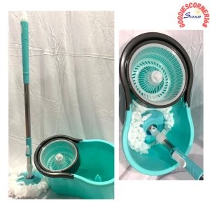 SPIN MOP/ KAIN PEL/ ALAT PEL YANG BISA BERPUTAR 360 DERAJAT - ( SPIN MOP - GREEN ) SHENAR