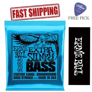 (FAST DELIVERY) Extra Slinky Roundwound Ernie Ball 2835 Bass Strings 40-95