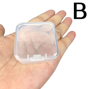 【Free Shipping】6Pcs Mini Storage Box Transparent Square Plastic Box Earrings Jewelry Packaging Storage Organizer Container