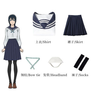 Anime Jujutsu Kaisen Amanai Riko Cosplay Costume Sailor JK Suit Dress Outfit School Uniform Wig Full Set Halloween
