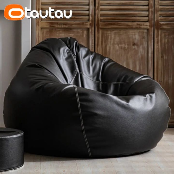 OTAUTAU 100cm Faux Leather Bean Bag Sofas with Filler Comfy Beanbag Sofa  Puff Sac Floor Seat Chaise Lounge Pouf Chair DD004 Lazada PH