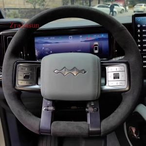 Kaly Customized Car Steering Wheel Cover For Byd Formula Leopard 5 2024 Style Chineses Auto Electronic Brand Hand Stiching Accessory 2Z5B1