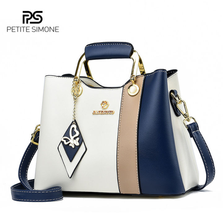 PETITE SIMONE Ladies Handbags 2023 New Color Contrast Shoulder