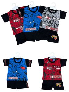 KID CARTOON SHIRT & PANT 1 SET/BAJU & SELUAR SET CARTOON/BAJU ANAK/BAJU KANAK-KANAK COTTON GOOD QUALITY READY STOCK