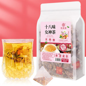 [READY STOCK] 250g/50pcs Eighteen Flavors Goddess Tea/Tune Menstruation Qiaoyuntang Eighteen Flavors Goddess Tea / Bulk Pack Triangle Bags / Red Bean Coix Seed Longan Lotus Leaf Womens Tea Bags - Replenish Qi and Blood Yin / Regulating men
