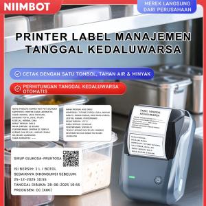 NIIMBOT B1 Printer Stiker untuk Organizer Rumah - Cetak Label Bumbu Dapur Nama Botol Anak Kode QR 203DPI via Aplikasi Bluetooth