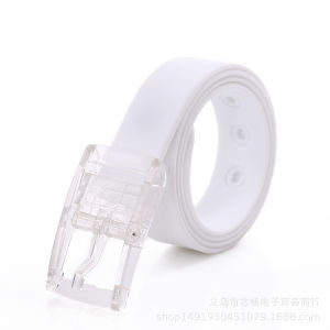 New Silicone Belt Colorful Eco-Friendly Pin Buckle belt TPE Womens Decorative Belt Tali Pinggang