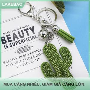 【LAKEBAO】 Thời trang sáng tạo xương rồng pha lê Rhinestone keyrings Nhẫn Chủ PURSE Túi xe đáng yêu Keychains
