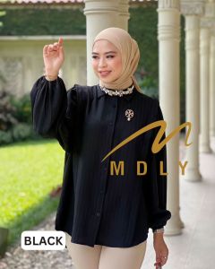 Nadya Shirt By MDLY Baju Atasan Wanita Baju Lengan Panjang Polos elegan
