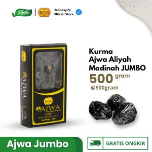 Kurma King Dates Ajwa 500 Gr Jumbo - | Syifa Herbal Kurma Ajwa / Kurma Nabi Super Asli Madinah