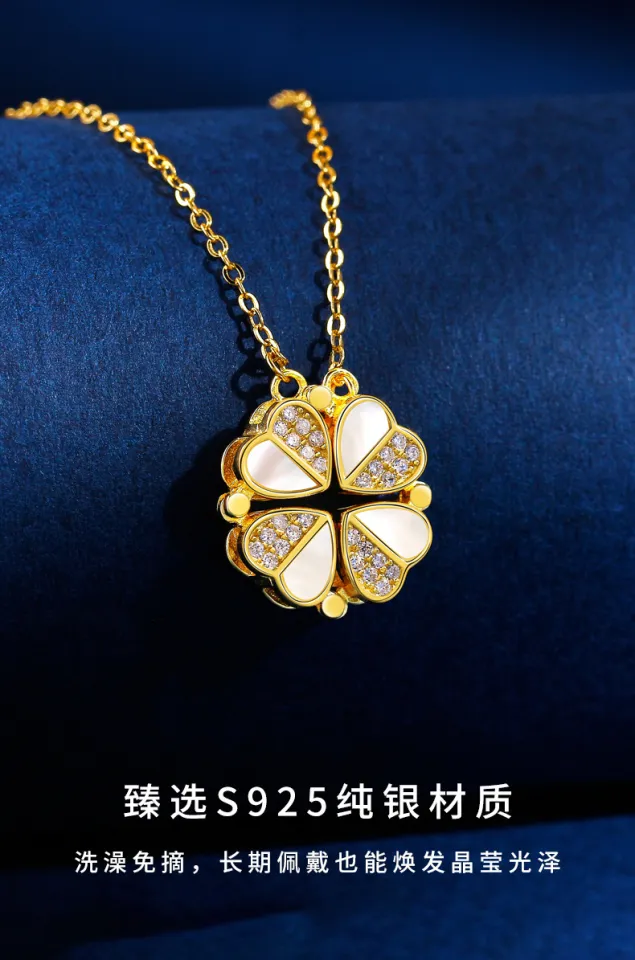 ELF TRIBE S925 Sterling Silver Necklace for Women Heart To Heart