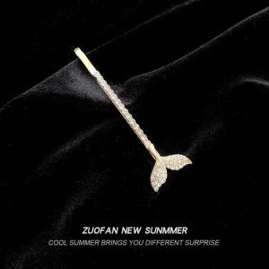 ญี่ปุ่นและเกาหลีใต้ Rhinestone โลหะปลาหางกิ๊บแฟชั่นไม่ทำเครื่องหมายด้านคลิปคำเรียบคลิปหัวดอกไม้ H Airpins เครื่องประดับหญิงอุปกรณ์ผม