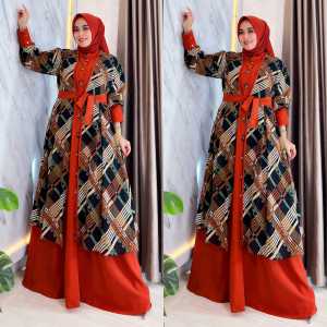 Gamis Set Outer Terpisah Efira: Desain Modern & Bahan Nyaman