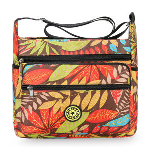 YOOXI กระเป๋าไหล่ผ้าดอกไม้ขนาดใหญ่ กระเป๋าแม่ไหล่ กระเป๋าเป้สะพายหลังกระเป๋าหวานข้ามร่างกาย กระเป๋าไหล่ความจุขนาดใหญ่หลายชั้นกระเป๋าหวาน