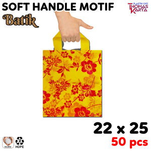 Kantong Plastik Hajatan 22x25 Motif BATIK isi 50 Tas Snack Souvenir Goodie Bag Softhandle Hidangan