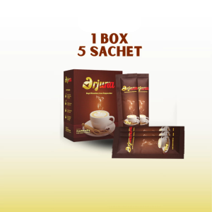 Minuman Kopi Arjuna Kopi Herbal Penambah Stamina Pria Kuat Tahan lama Sampai Pagi 1 Box isi 5 Sachet - Kopi Rasa Cappucino Original