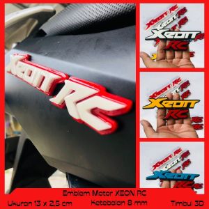 EMBLEM MOTOR XEON RC VARIASI TIMBUL 3 DIMENSI BAHAN RESIN