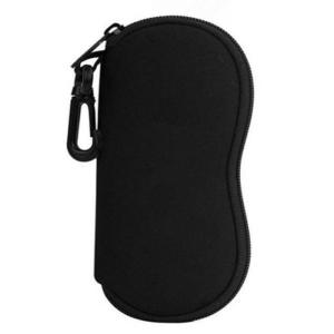 Sunglasses Soft Case Light Portable Neoprene Zipper Glasses Storage Bag Eyeglass Safety Pouch with Belt Clip
