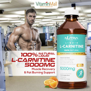 Nutra Botanics Liquid L-Carnitine 5000mg - Fat Burner Supplement - Boosts Energy Fast Muscle Recovery From Workouts - Turns Fat into Fuel