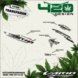 STIKER STRIPING TRANSPARAN MALAY VARIO NEW 150 TAHUN 2018-2020 CUSTOM MOTIF - KODE VNS-UV - 420 Design