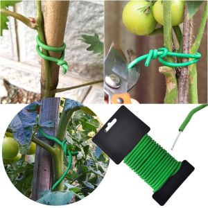 LUZMAR Green Plant Support Tie Multifunction TPR Garden Tie Convenient 2.5mm/3mm/5mm Plant Fixed Binding Wire Garden Supplies