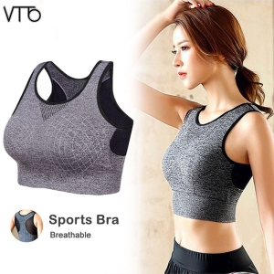VTTO Women Sports Bra Yoga Underwear Gym Yoga Fitness Exercises with Back Mesh
