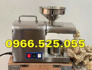 Máy ép dầu thực vật đa năng ép các loại hạt có dầu: Hạt lạc vừng đậu phộng hạt mè cacao... năng suất 3 - 5 kg/h