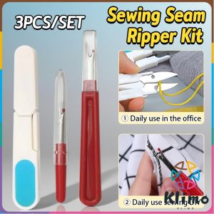 Klimo 3Pcs/set Sewing Seam Ripper Kit Sewing Craft Stitch Thread Unpicker &Seam Ripper&Thread Scissor
